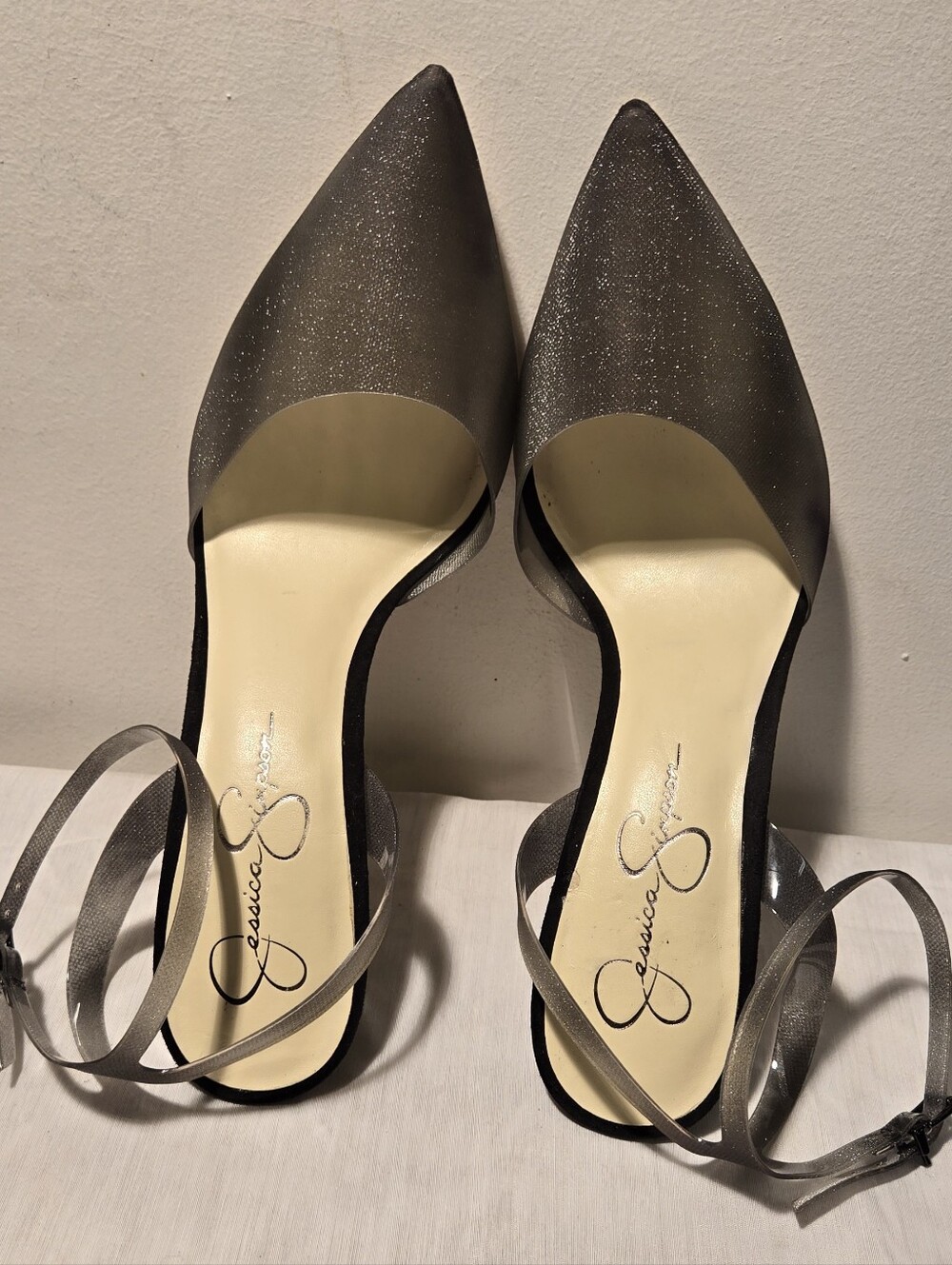 Jessica Simpson Silver Pointed-Toe Stiletto Heels - Picture 8 of 8
